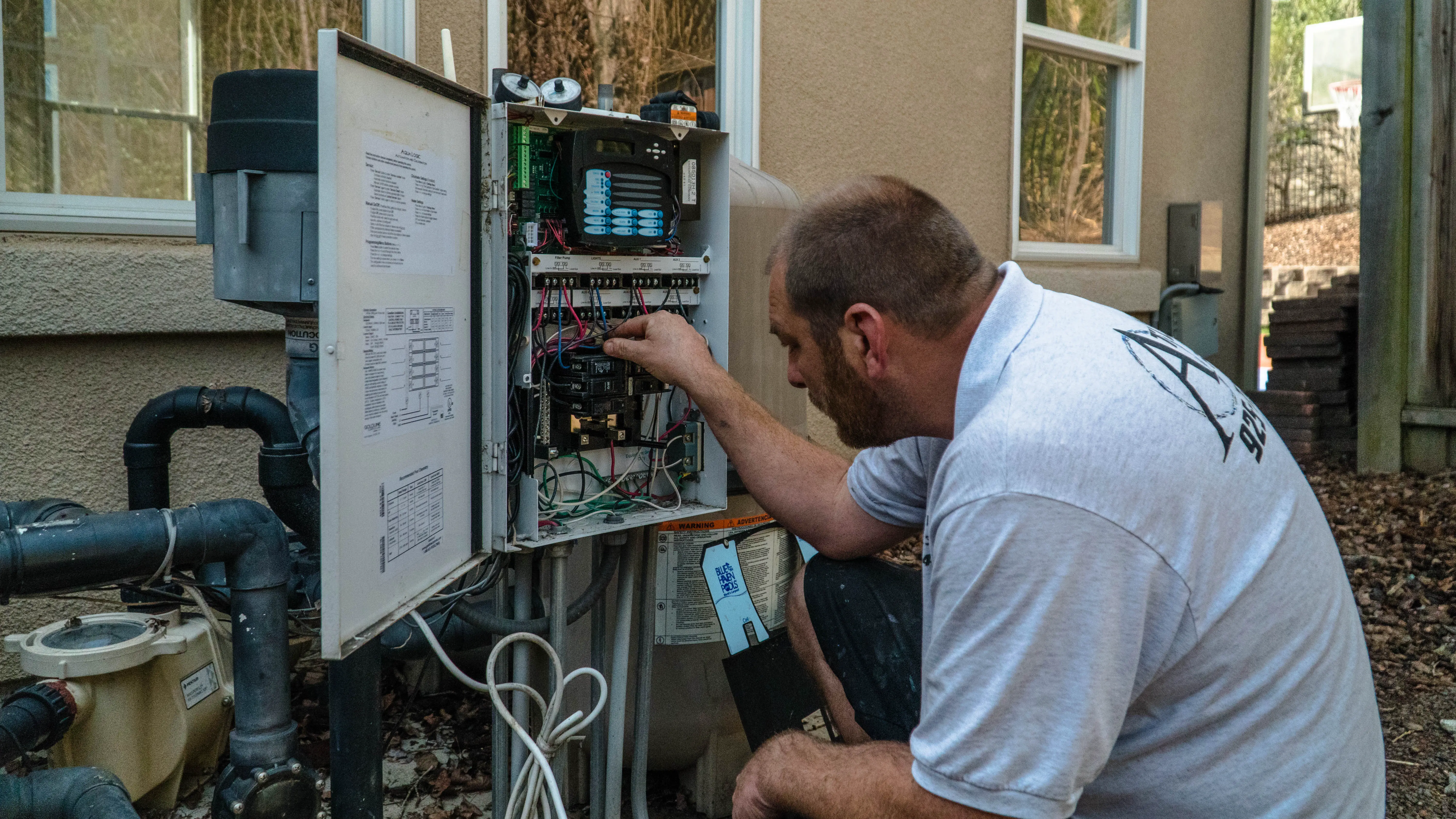 Smart pool automation and control system installation